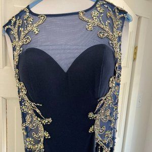 Long Navy formal/Prom dress - size 4